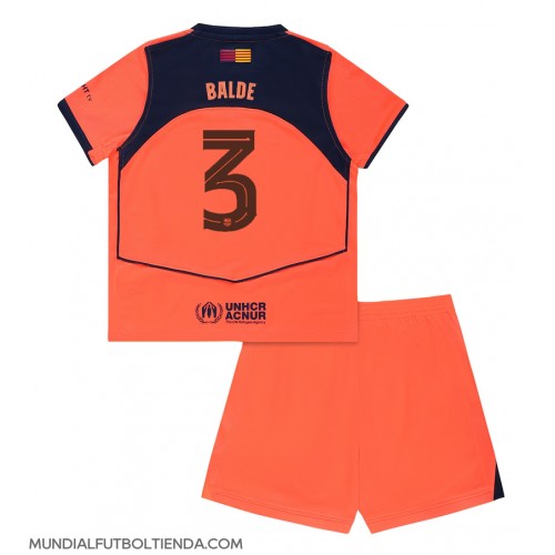 Camiseta Barcelona Alejandro Balde #3 Tercera Equipación Replica 2025-26 para niños mangas cortas (+ Pantalones cortos)